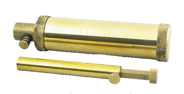 Traditions Deluxe Tubular Brass Powder Flask: MGW